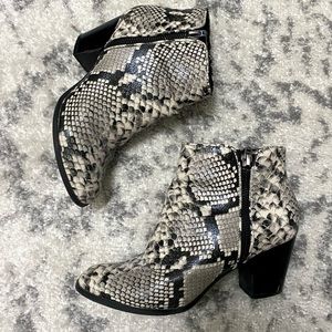 Snakeskin Booties